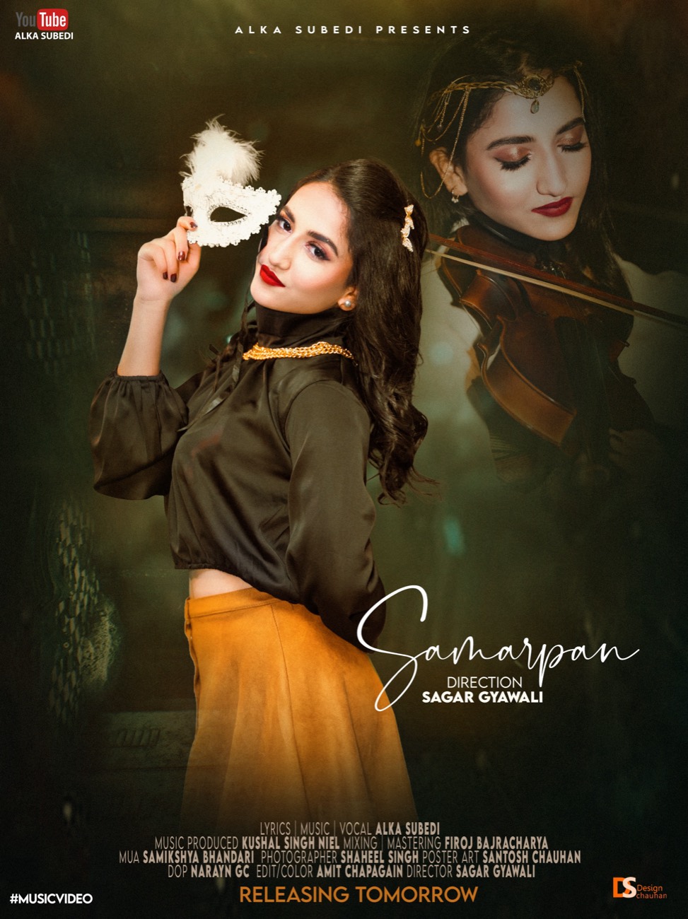 Poster for the music video Samarpan, presented by Alka Subedi